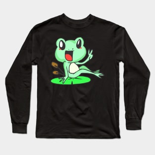 Frog Tadpole Toad Lurch Toad Froschlurch sweet Long Sleeve T-Shirt